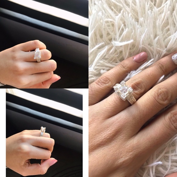 .925 sterling silver Eiffel Tower ring engagement - Picture 3 of 10